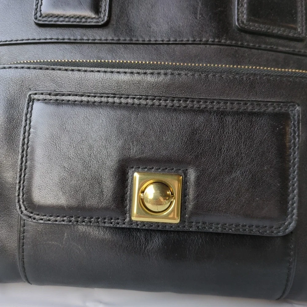 Banana Republic Vintage Black Leather Bag - Picture 4 of 12